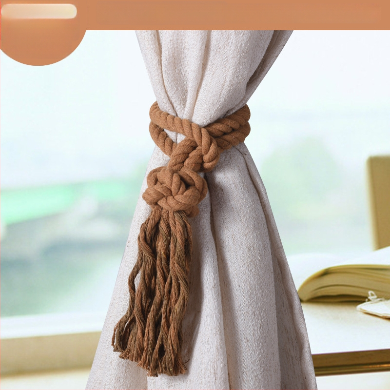 Mingqi aizkaru josta, rokām pīti auklas, kokvilnas un lina maisījums, pielāgojama, moderns minimālisma stils