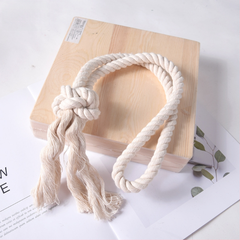 Mingqi aizkaru josta, rokām pīti auklas, kokvilnas un lina maisījums, pielāgojama, moderns minimālisma stils