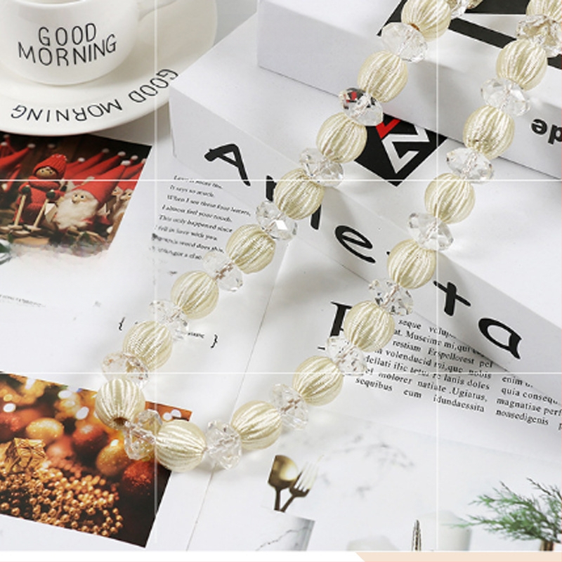 Aizkaru siksna ar akrila pērlēm, mūsdienīgs stils, ķīmiskās šķiedras materiāls, Hongteng Jewelry