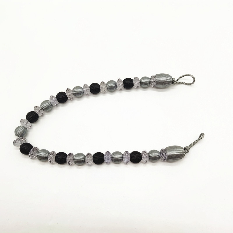 Aizkaru siksna ar akrila pērlēm, mūsdienīgs stils, ķīmiskās šķiedras materiāls, Hongteng Jewelry