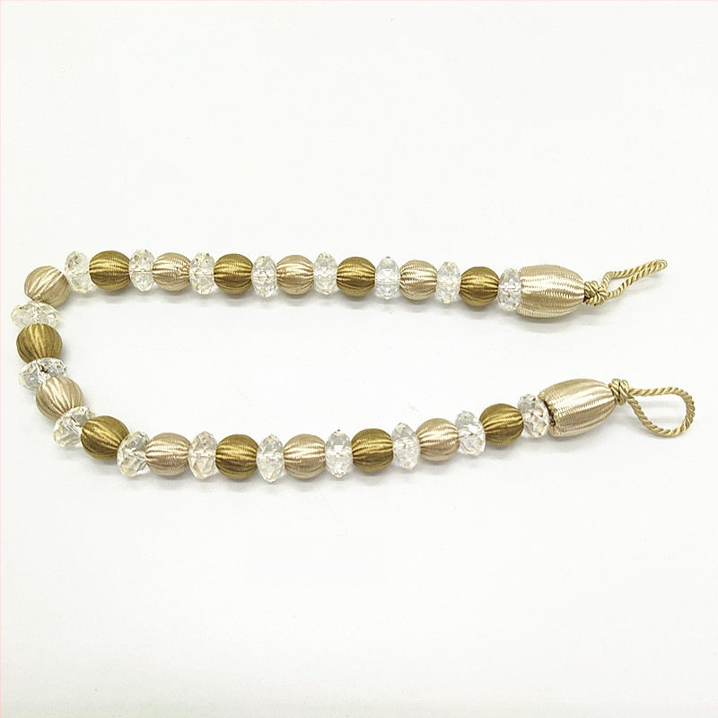 Aizkaru siksna ar akrila pērlēm, mūsdienīgs stils, ķīmiskās šķiedras materiāls, Hongteng Jewelry