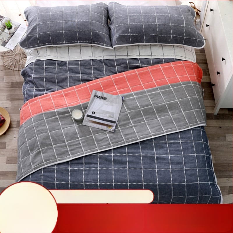 Dviele dvielu segu no sešslāņu gazes auduma – 100% kokvilna, svītrainais raksts, 1,55–2,00 kg, vasara