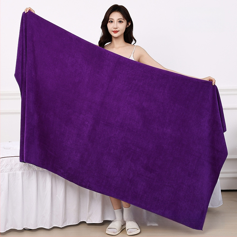 Vannas dvielis no mikrofibrām, 150D, 300–400 g, vienkāršs audums, spirālveida pavedieni, piemērots spa un masāžas galdam