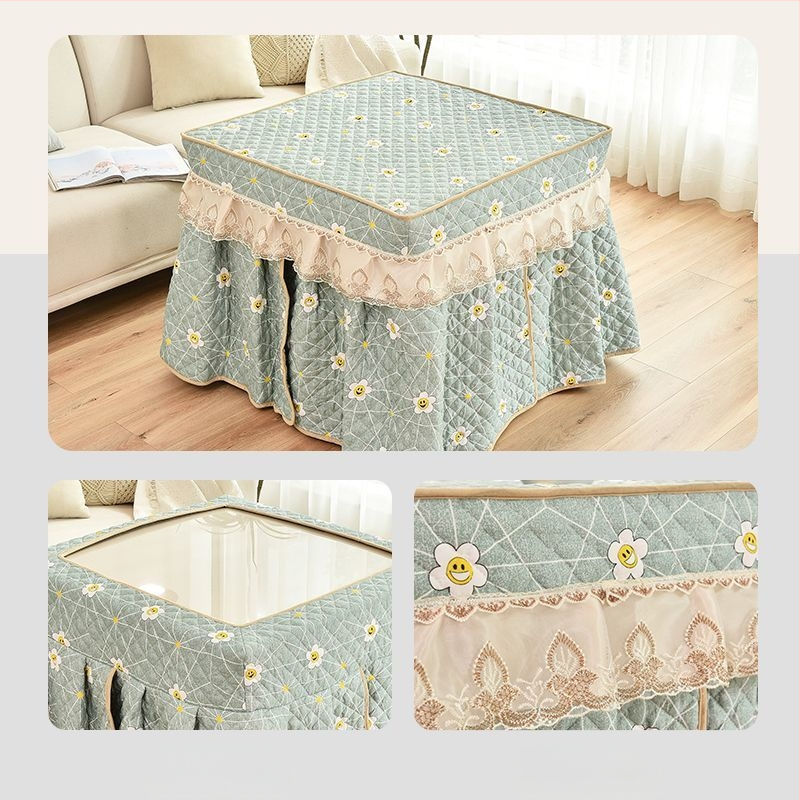 Față de masă cu stil fustă (din bumbac; simplu și modern; acoperire pentru praf/canapea/aer condiționat; Marcă: Alta)