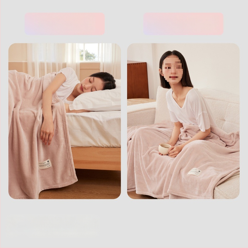 Korāla fleece sega biroja atpūtai — poliestera šķiedras, vienam lietotājam, vasaras lietošanai