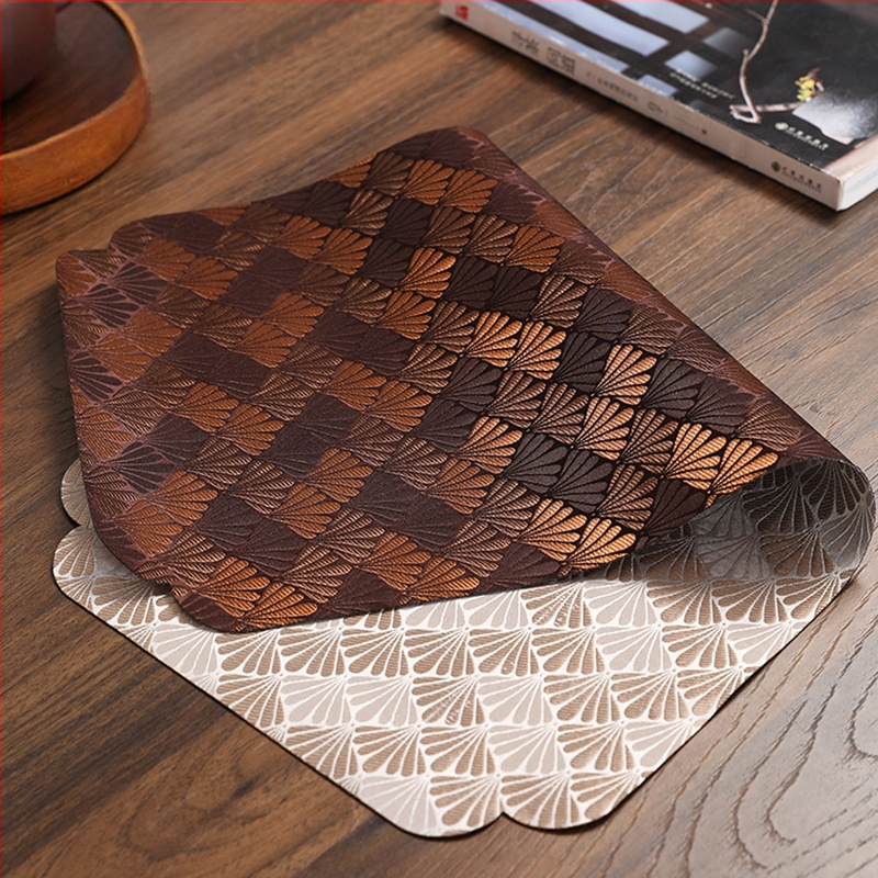 Steag de masă, fibră de poliester, conținut de țesătură 50%, stil nou chinezesc, potrivit pentru living, dormitor, birou, exterior, restaurante, spații comerciale