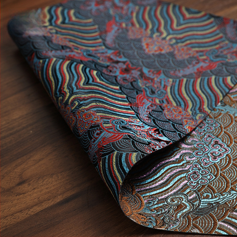 Steag de masă, fibră de poliester, conținut de țesătură 50%, stil nou chinezesc, potrivit pentru living, dormitor, birou, exterior, restaurante, spații comerciale