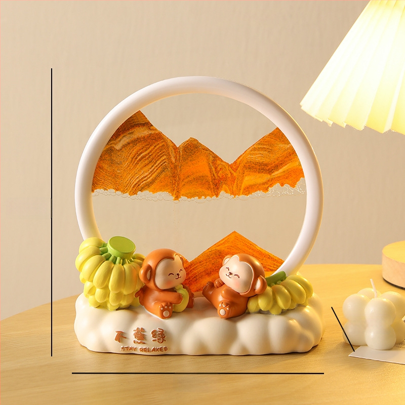 Smilšu pulksteņa dekoratīvs ornaments ar atslēgu glabāšanu — moderns minimālisma mājas dekors ieejai un viesistabai, ideāls dāvanu priekš iemitināšanās