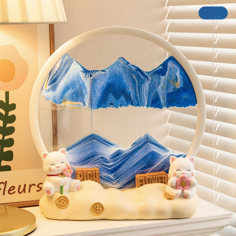 Smilšu pulksteņa dekoratīvs ornaments ar atslēgu glabāšanu — moderns minimālisma mājas dekors ieejai un viesistabai, ideāls dāvanu priekš iemitināšanās