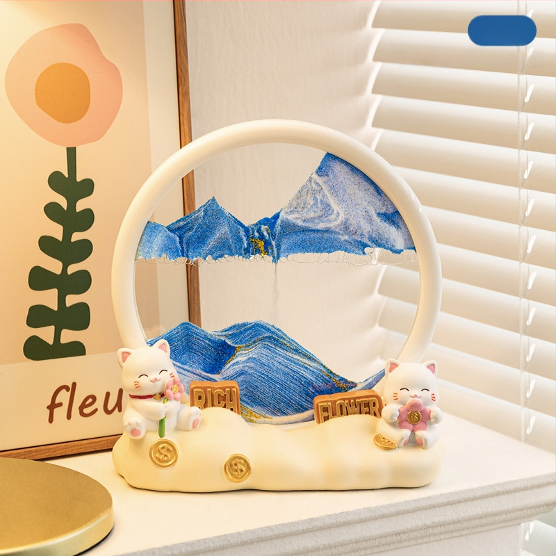 Smilšu pulksteņa dekoratīvs ornaments ar atslēgu glabāšanu — moderns minimālisma mājas dekors ieejai un viesistabai, ideāls dāvanu priekš iemitināšanās