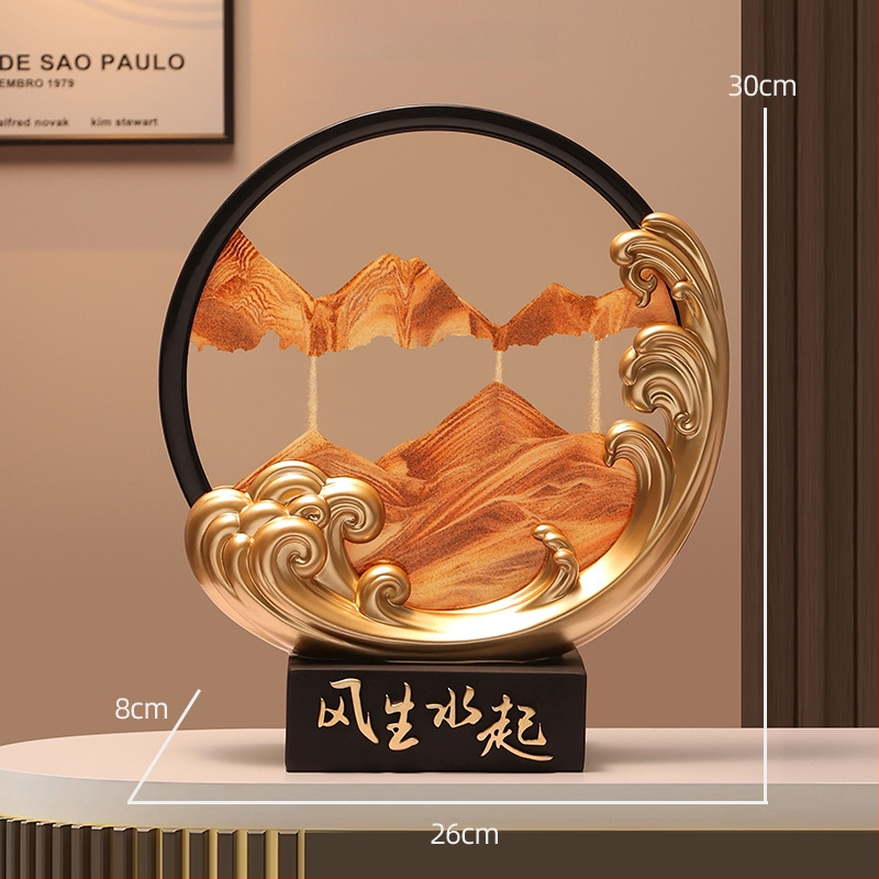 Smilšu pulksteņa dekoratīvs ornaments ar atslēgu glabāšanu — moderns minimālisma mājas dekors ieejai un viesistabai, ideāls dāvanu priekš iemitināšanās