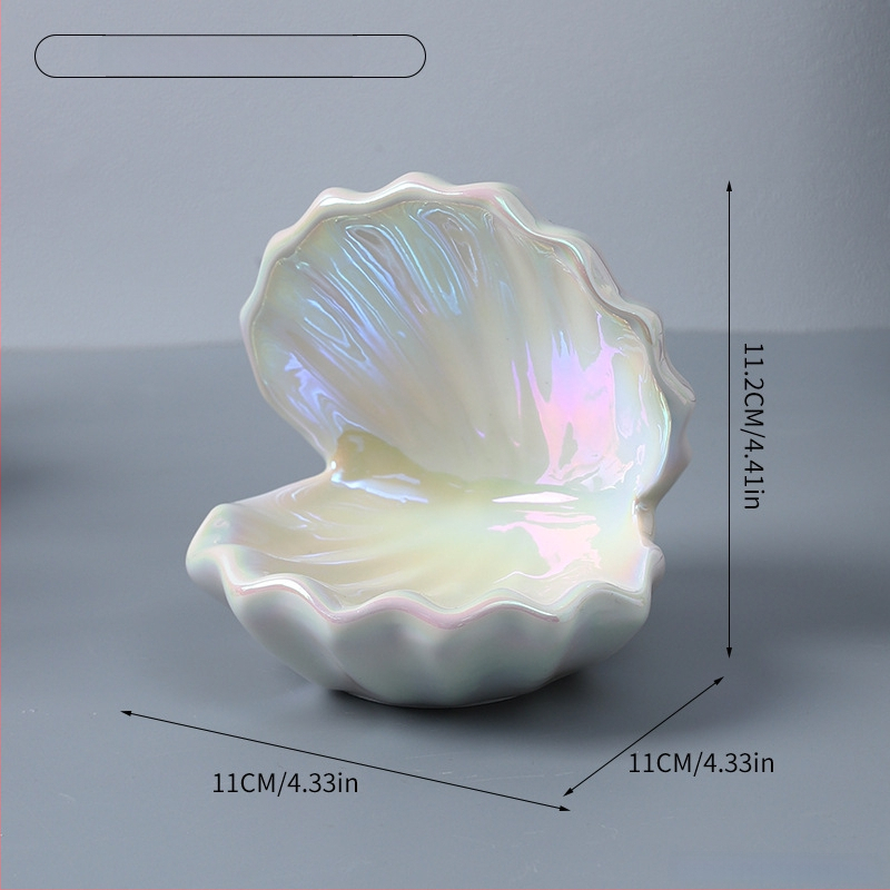 Xuanyi keramikas čaurlokiem formas nakts gaisma un rotaslietu uzglabāšanas trauks — moderns roku darbs galda dekors