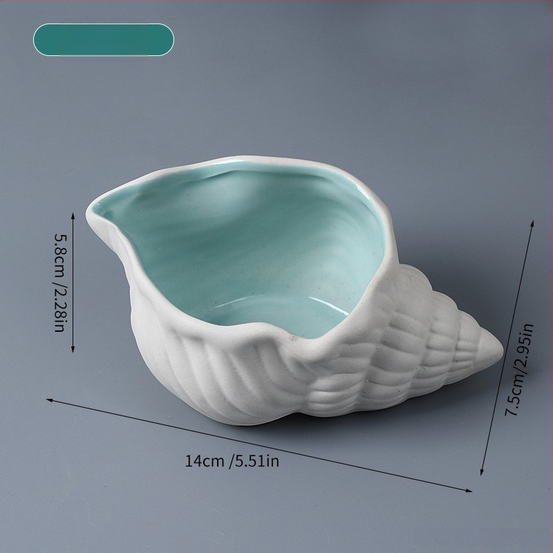 Xuanyi keramikas čaurlokiem formas nakts gaisma un rotaslietu uzglabāšanas trauks — moderns roku darbs galda dekors