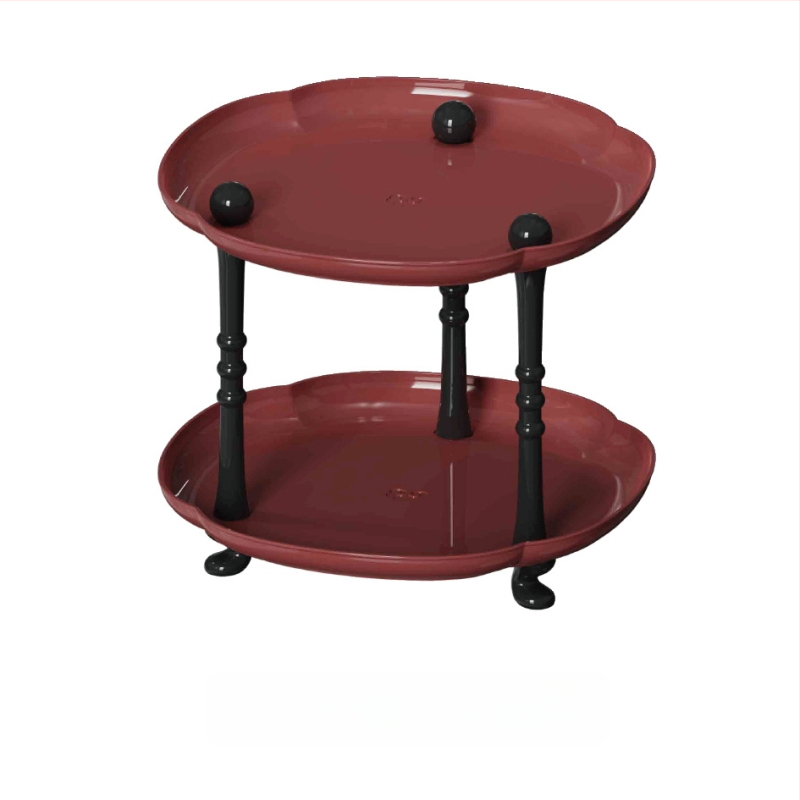 Plastmasas uzglabāšanas paliktnis dzīvojamā istabā, augļu trauka paliktnis kafijas galdiņam, moderns vienkāršs stils, sērija Lr6610, PET+PP, izlaists 2023.