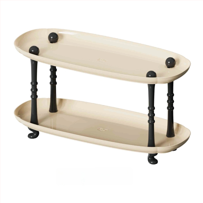 Plastmasas uzglabāšanas paliktnis dzīvojamā istabā, augļu trauka paliktnis kafijas galdiņam, moderns vienkāršs stils, sērija Lr6610, PET+PP, izlaists 2023.