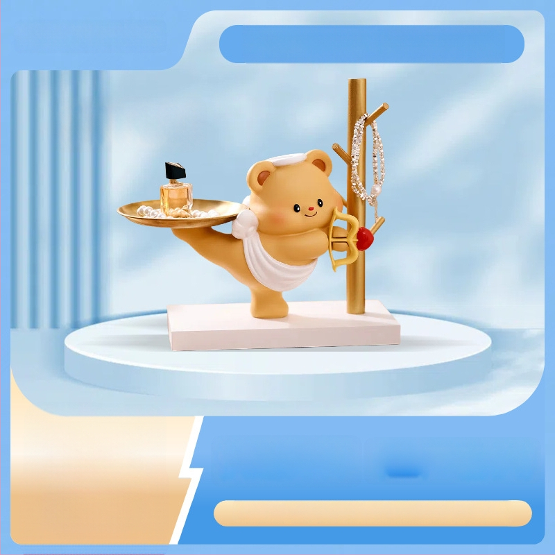 Lāča formas konfekšu un augļu trauks, sveķu amatniecība, zīmols Yiju, moderns minimālisma stils