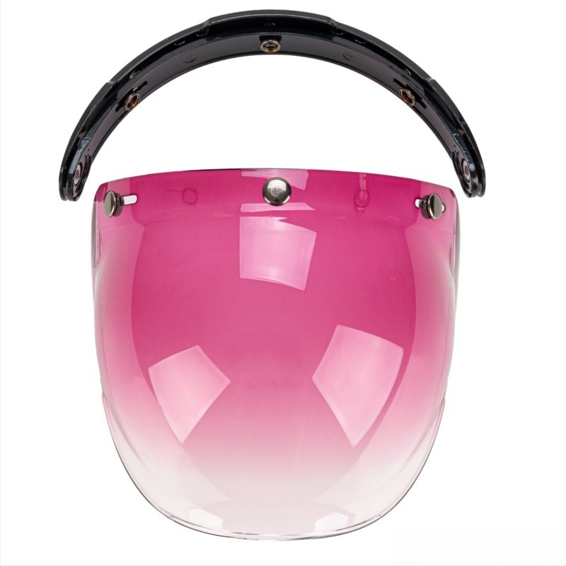 Bubble Lens motociklo šalmo su rėmeliu – Trijų mygtukų universali burbulinė lęšiai, PC medžiaga, ECE sertifikatas, pusės šalmas