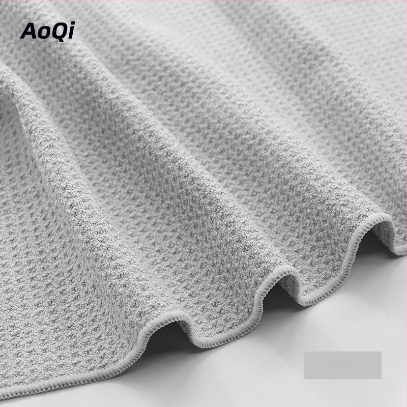 AoQi kapa za kosu od mikrovlakana s wafl uzorkom, apsorbirajuća tuš kapa za odrasle, >200 g, prilagođena pređa, vez/šivanje/otisk