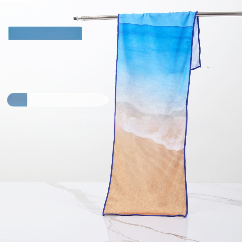 Sporta dvielis no mikrošķiedras, dzesējošā funkcija, sublimācijas apdruka, 50 g, Pretty Doll