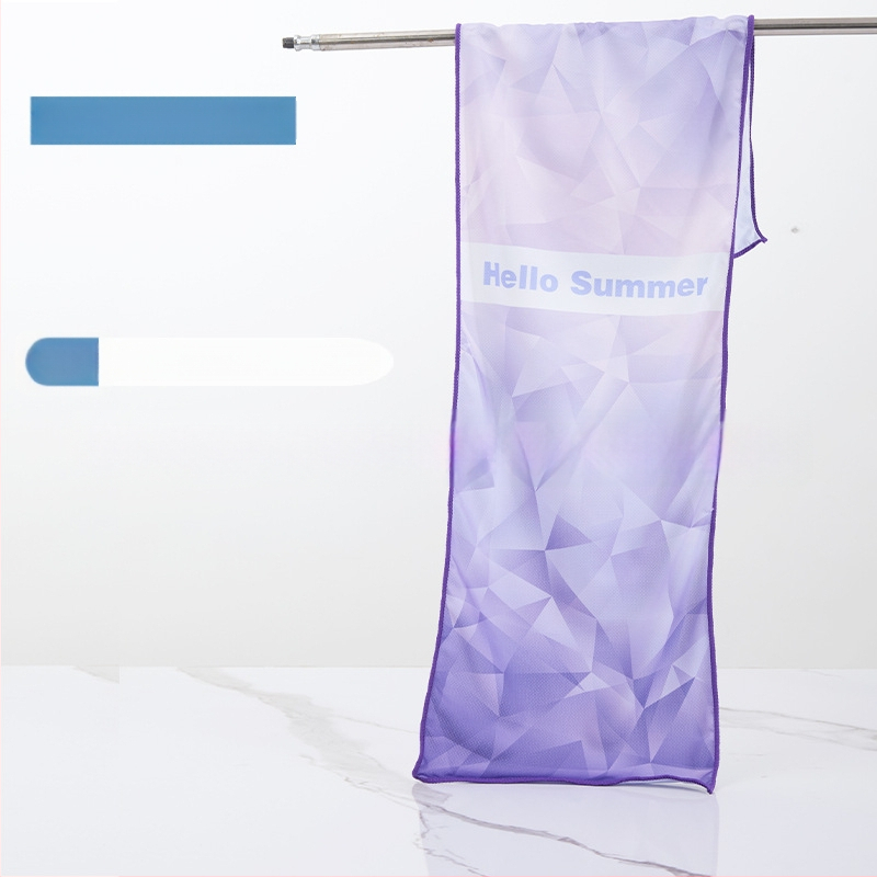 Sporta dvielis no mikrošķiedras, dzesējošā funkcija, sublimācijas apdruka, 50 g, Pretty Doll