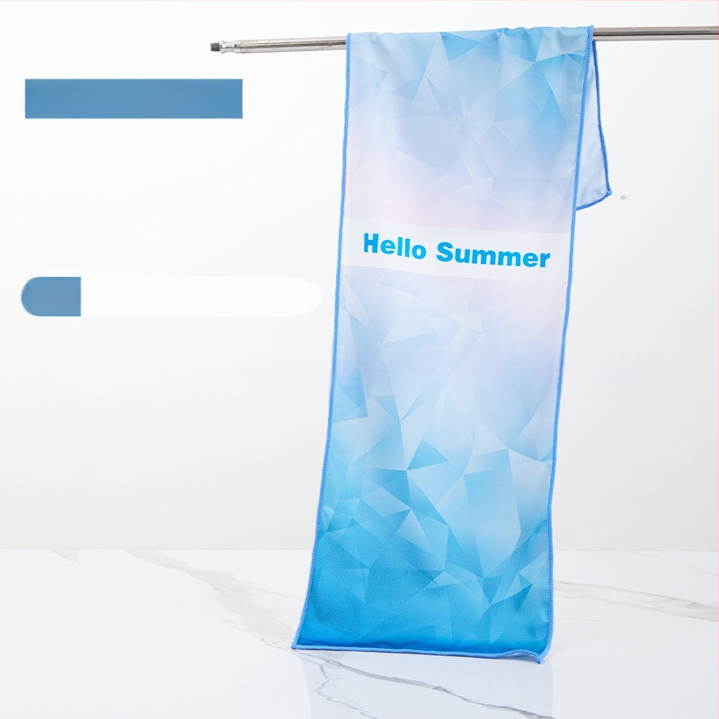 Sporta dvielis no mikrošķiedras, dzesējošā funkcija, sublimācijas apdruka, 50 g, Pretty Doll