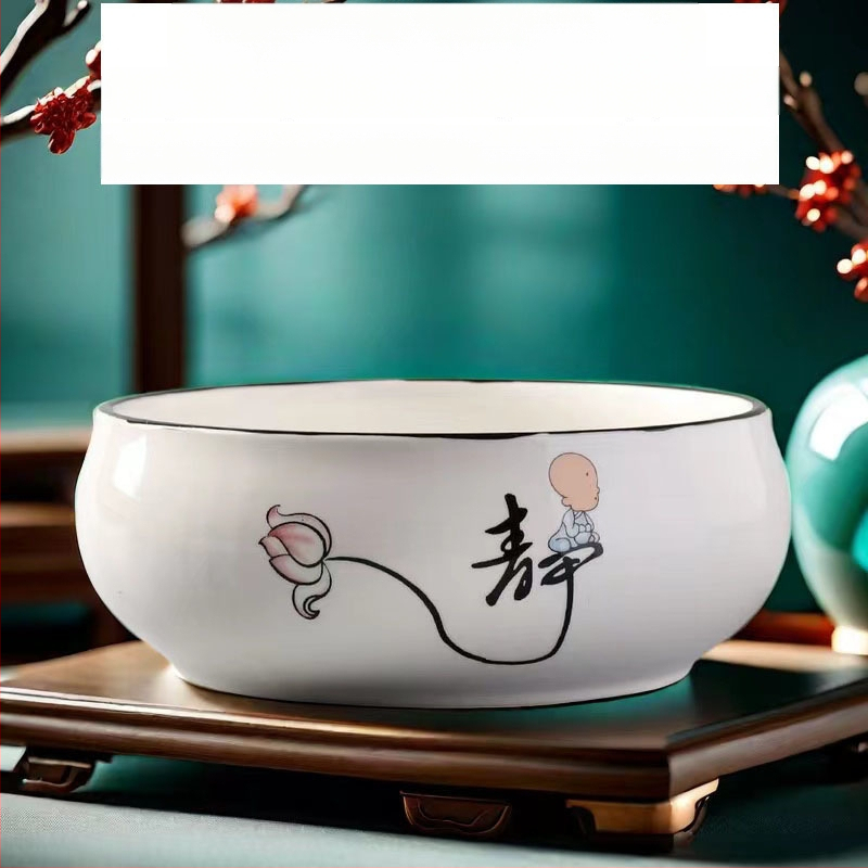 Keramički čajni sud za pranje s posudom za ostatke čaja i pepelnik – dodaci Kung Fu čaj seta