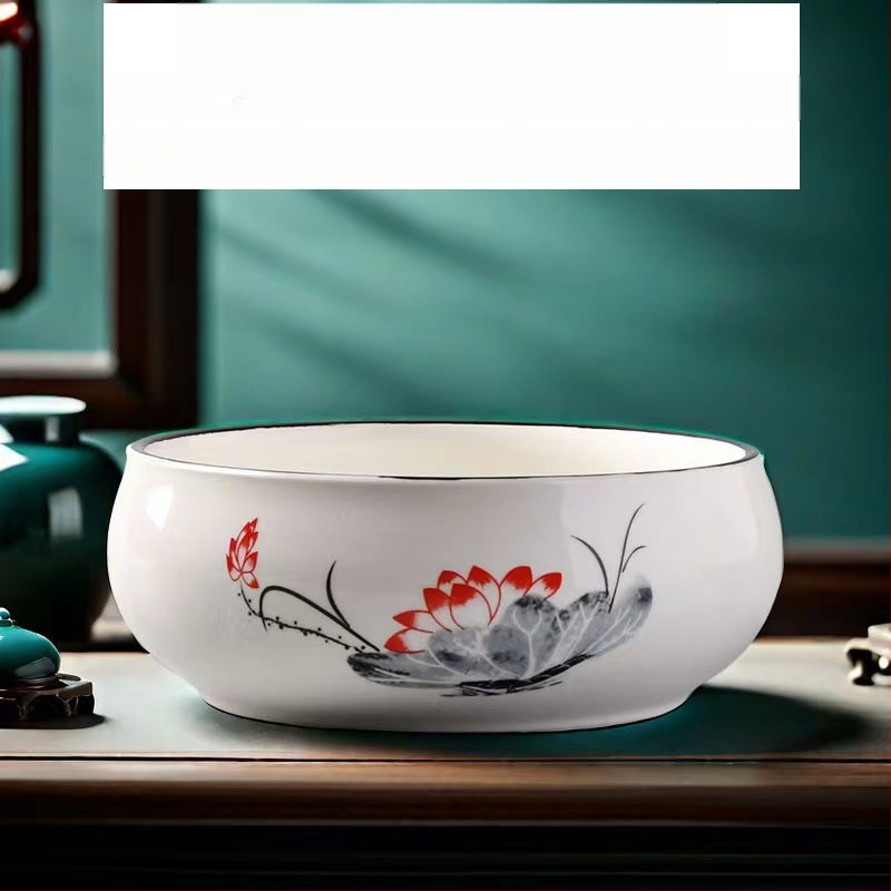 Keramički čajni sud za pranje s posudom za ostatke čaja i pepelnik – dodaci Kung Fu čaj seta