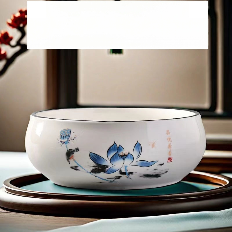 Keramički čajni sud za pranje s posudom za ostatke čaja i pepelnik – dodaci Kung Fu čaj seta