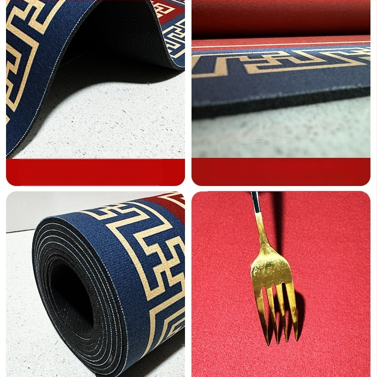 Kuhinjska podloga za pod, četvrtastog oblika, geometrijski uzorak, mješavina materijala, strojno tkanje, periva