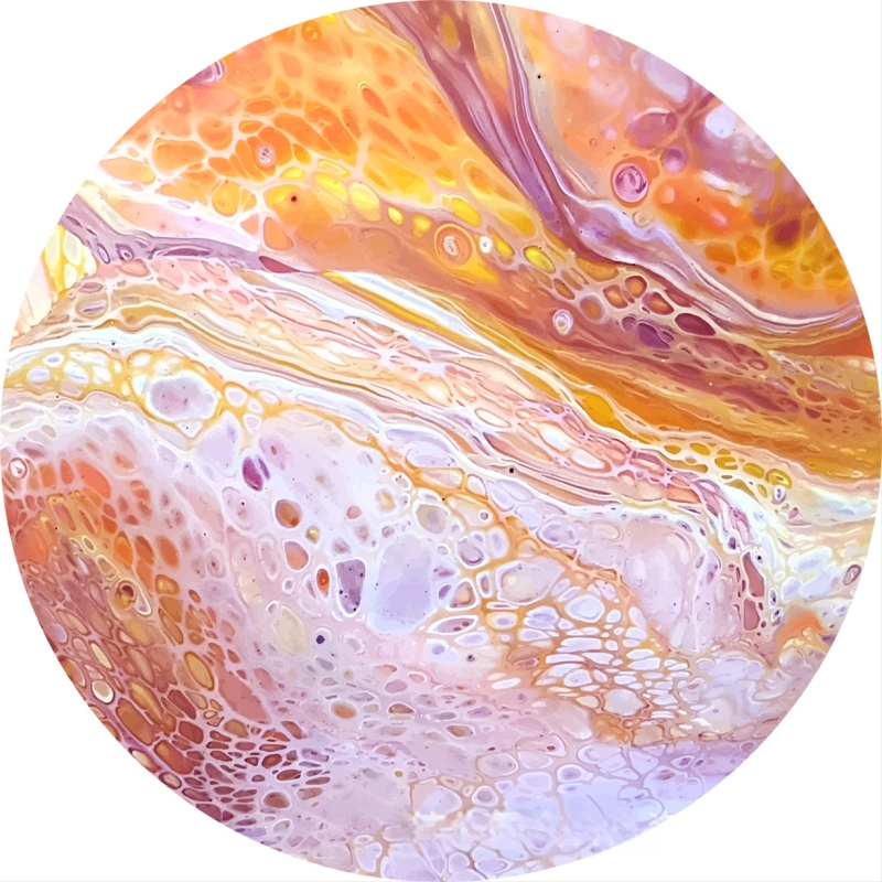 Absorbuojantis keraminis padėkliukas su kamštine baze, marmurinė tekstūra, apvalios formos, šiuolaikinis minimalistinis stilius