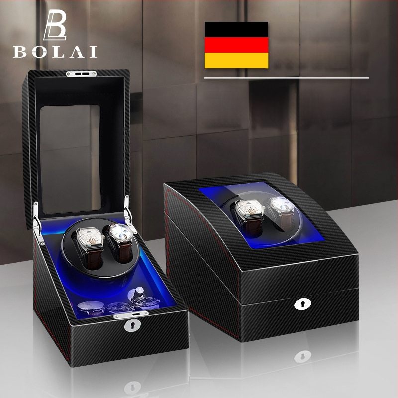 BOLAI Koka Pulksteņu Šakers un Rotators, Kluss, Pretmagnētisks, Automātisks ar Glabāšanas Kastīti