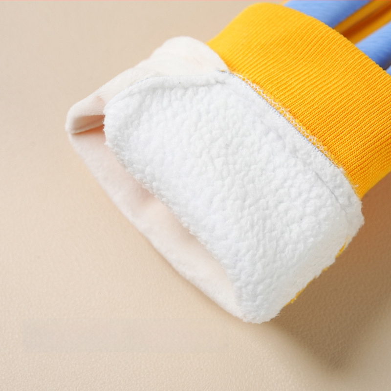 Bērnu ziemas cimdi no neilona, slēpošanai, karikatūras raksts, silti, vecums 5–10 gadi