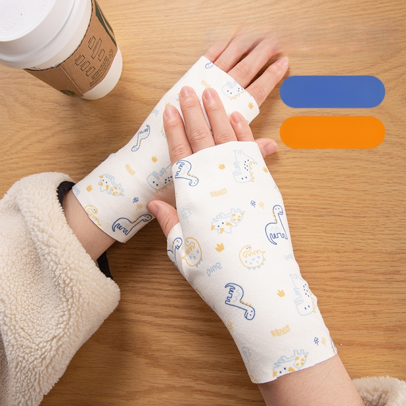 Puspirkstu cimdi ziemai, universāli, roku aizsardzība, rakstīšanai, pret vēju, no poliestera