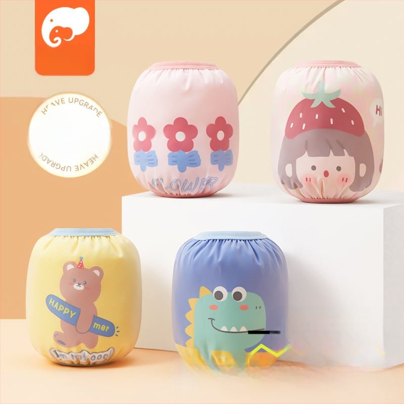 Bērnu ūdensizturīgi roku pārvalki - visas sezonas (ziema/pavasaris/rudens), karikatūru raksts, poliesterā šķiedra, vecuma grupa 1–13 gadi, zīmols Wavelet Elephant