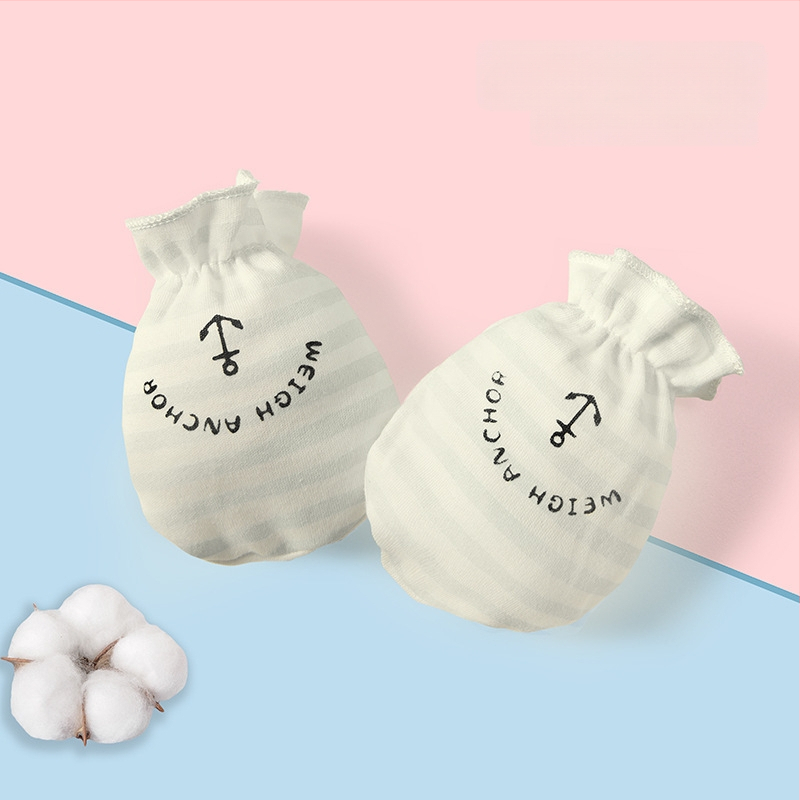 Naujagimių anti-scratch pirštinių komplektas - 100% medvilnė, kvėpuojanti, aukšta elastinė, įtraukti kojų uždangalai, unisex, visiems sezonams