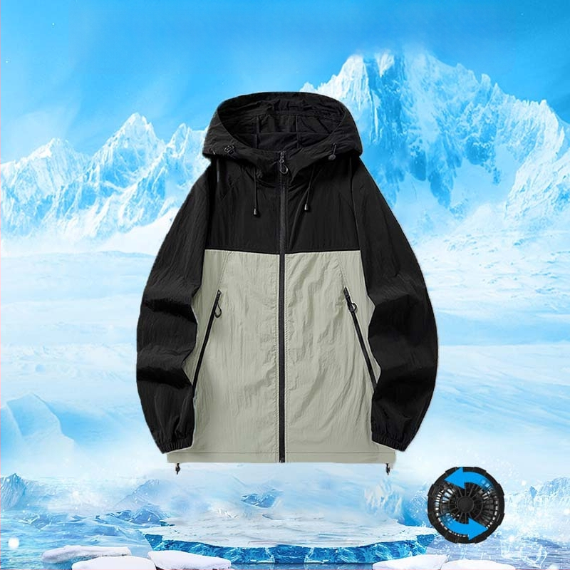 Neilona jaka ar kapuci – ultra plāna, elpojoša, ar rāvējslēdzēja kabatām