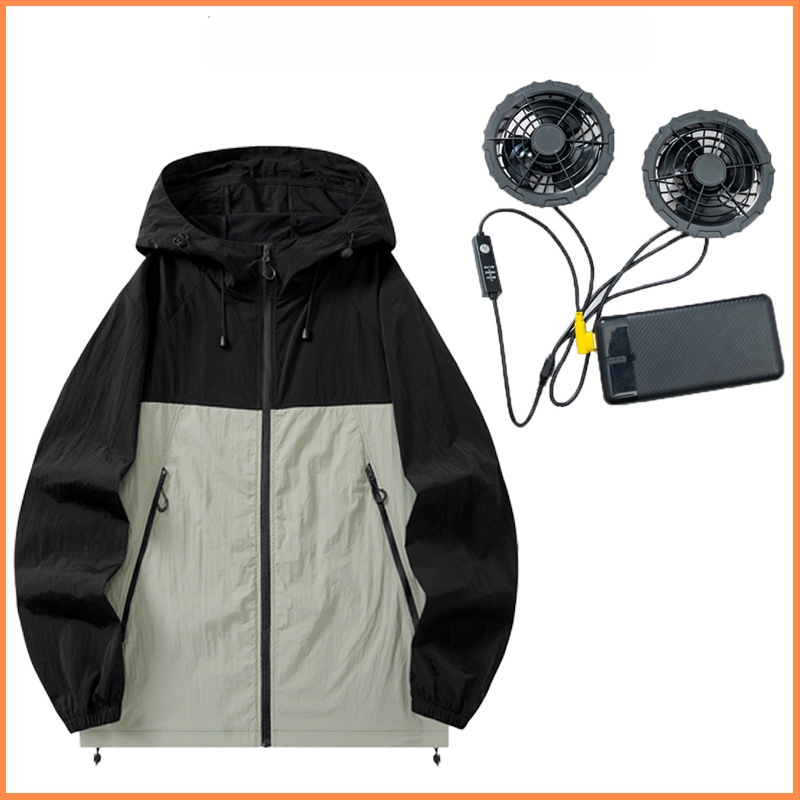 Neilona jaka ar kapuci – ultra plāna, elpojoša, ar rāvējslēdzēja kabatām