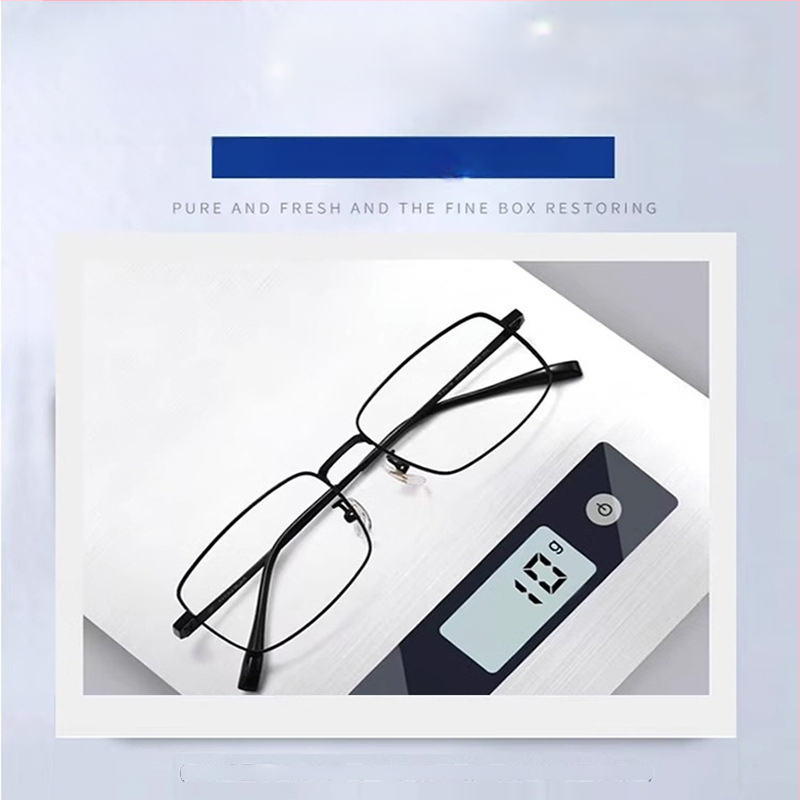 Lasīšanas brilles - akrila lēcas, anti-zilā gaisma, bezrāmju, titāna sakausējuma rāmis