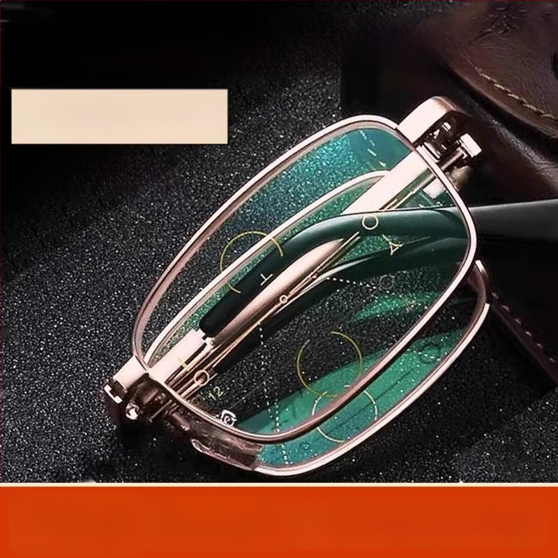 Lasīšanas brilles ar anti-zilu gaismu, divuzmantošana tālumam un tuvumam, pilns rāmis no TR+metāla, kvadrāta rāmis — 2025. gada pavasaris