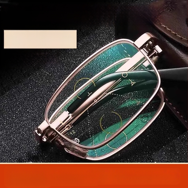 Lasīšanas brilles ar anti-zilu gaismu, divuzmantošana tālumam un tuvumam, pilns rāmis no TR+metāla, kvadrāta rāmis — 2025. gada pavasaris