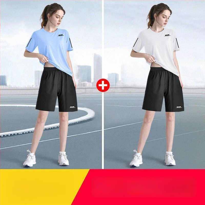 Vīriešu ātri žūstošs T-krekls no ice silk, elpojošs, brīvs piegriezums