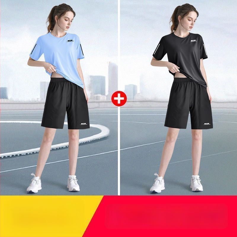 Vīriešu ātri žūstošs T-krekls no ice silk, elpojošs, brīvs piegriezums