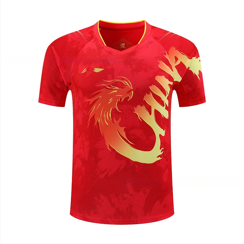 Stalo teniso trumpų rankovių treniruočių komplektas – Unisex, greitai džiūstantis poliesterio mišinys, 95–100% poliesteris, pavasaris–ruduo, suaugusiems ir vaikams