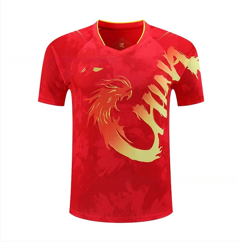 Stalo teniso trumpų rankovių treniruočių komplektas – Unisex, greitai džiūstantis poliesterio mišinys, 95–100% poliesteris, pavasaris–ruduo, suaugusiems ir vaikams