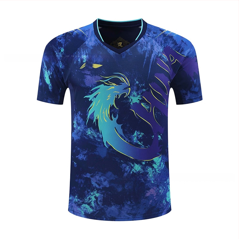 Stalo teniso trumpų rankovių treniruočių komplektas – Unisex, greitai džiūstantis poliesterio mišinys, 95–100% poliesteris, pavasaris–ruduo, suaugusiems ir vaikams