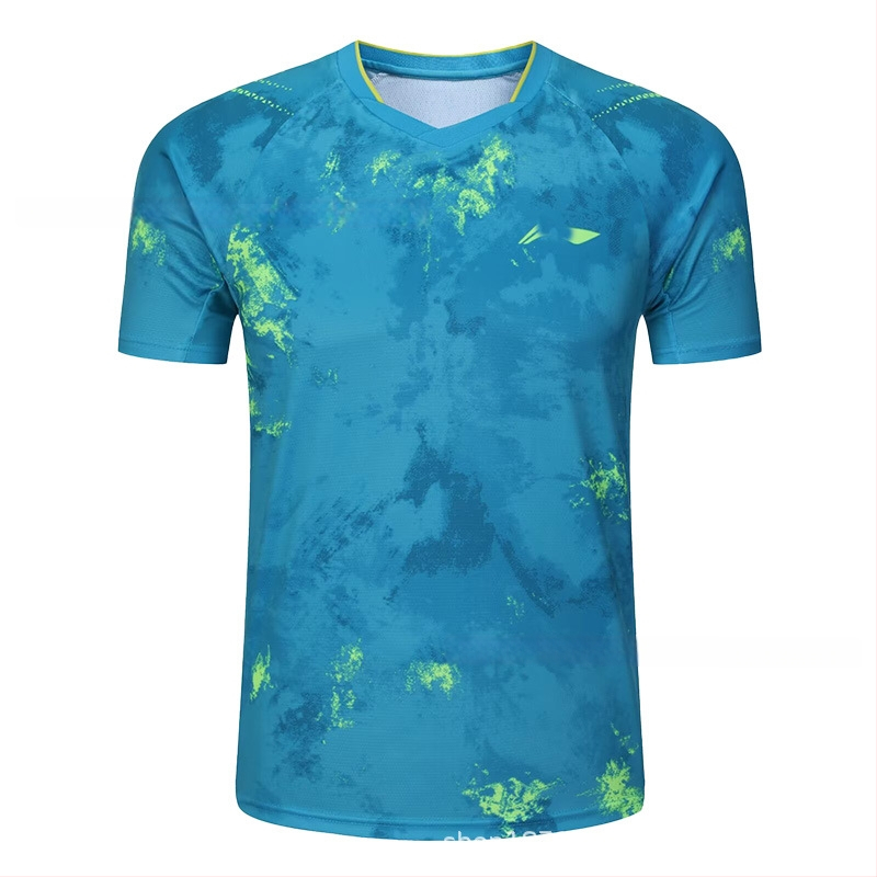 Stalo teniso trumpų rankovių treniruočių komplektas – Unisex, greitai džiūstantis poliesterio mišinys, 95–100% poliesteris, pavasaris–ruduo, suaugusiems ir vaikams