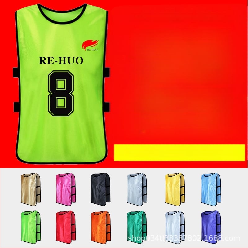 Futbolo komandos treniruočių liemenė – unisex, poliesteris, spausdinama vienos spalvos, visus sezonus, prekės ženklas re-huo