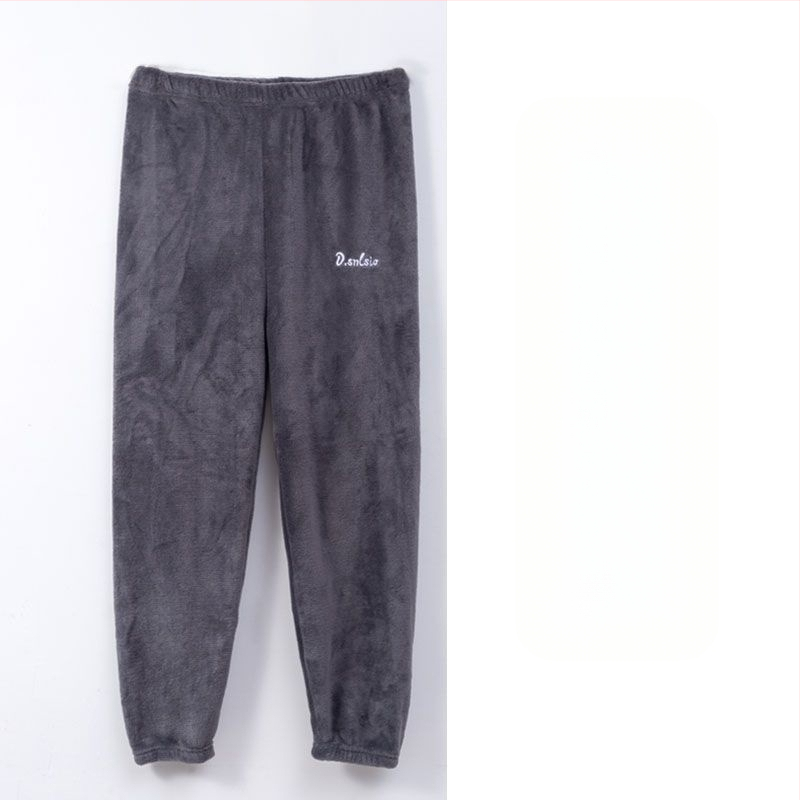Pidzama hlače od koralnog pliša, podstavljene i debele zimi, opuštena silueta, dužina 120 cm, unisex