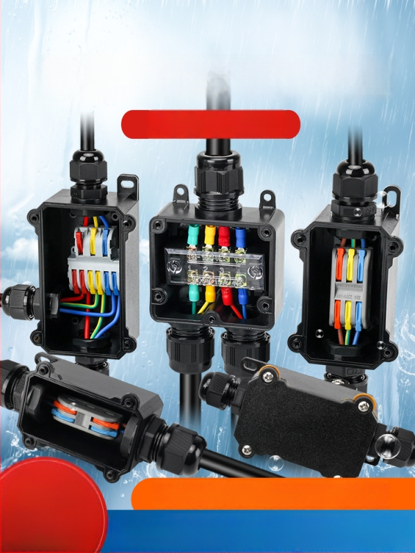 MX-0800 Ārējā ūdensdroša kabelu kastīte ar ātru termināļa bloku, IP68, gatava iegremdēšanai, versijas 2 ievadi/2 izejas vai 2 ievadi/4 izejas