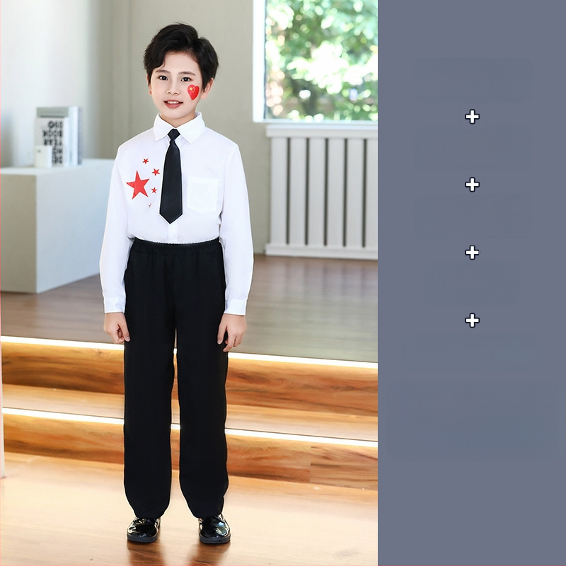 Vaikų sceniniai kostiumai chorai ir recitacijai, nuo darželio iki gimnazijos, medvilnės audinys su 80% poliesterio, tinkami cheerleading, 8+ metų (aukštis virš 140 cm), Ruduo 2025